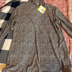 Anne Klein Black and White Patterned Top